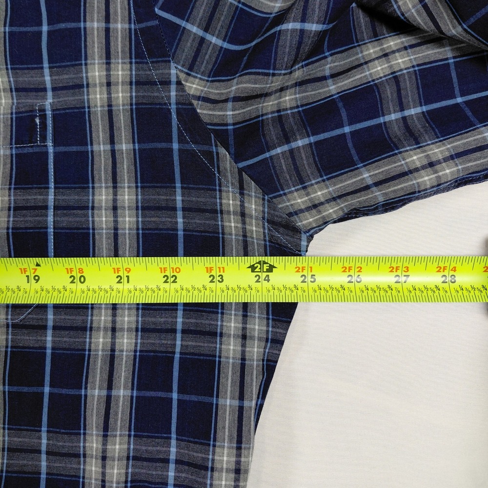 Southern Tide Classic Fit‎ Plaid Long Sleeve Button Up Shirt Men's XL Blue Gray - Picture 7 of 8
